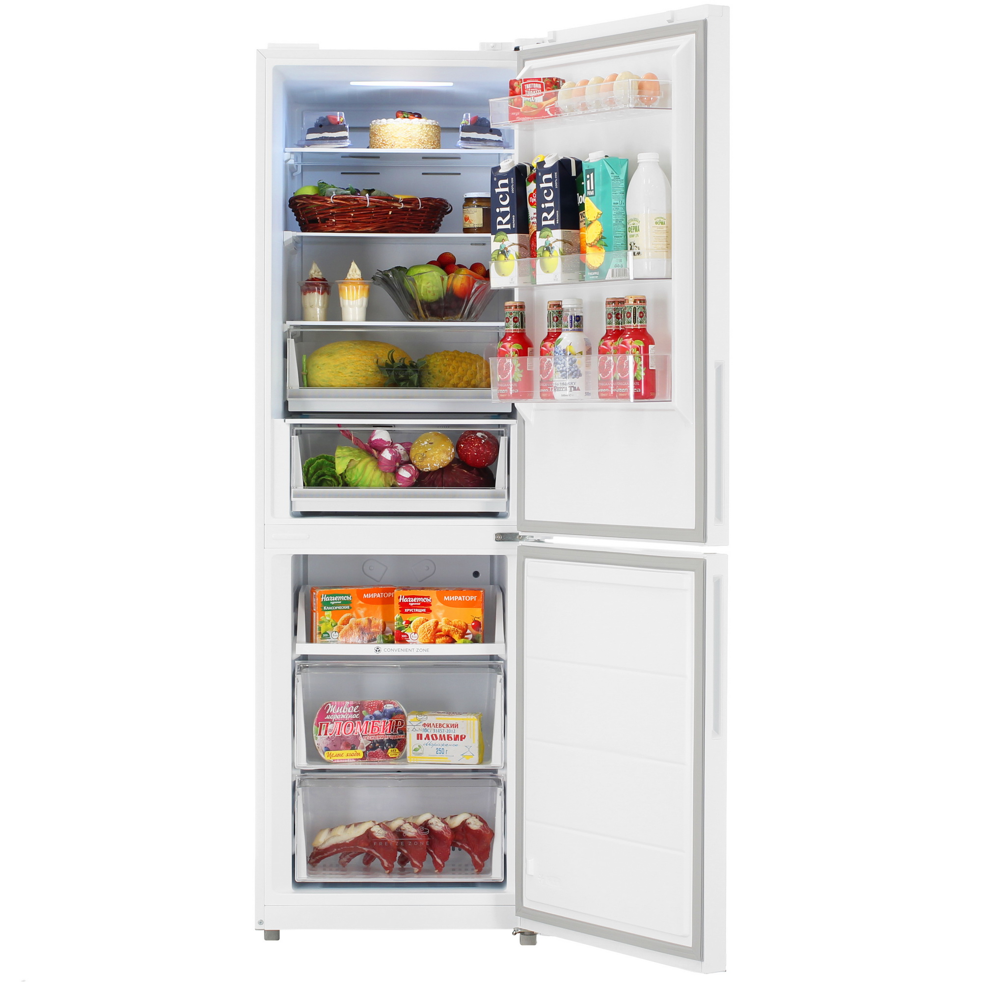 9261632 Холодильник с морозильником   DEXP B4-35AMA белый STDN-0136954 - Вид №5