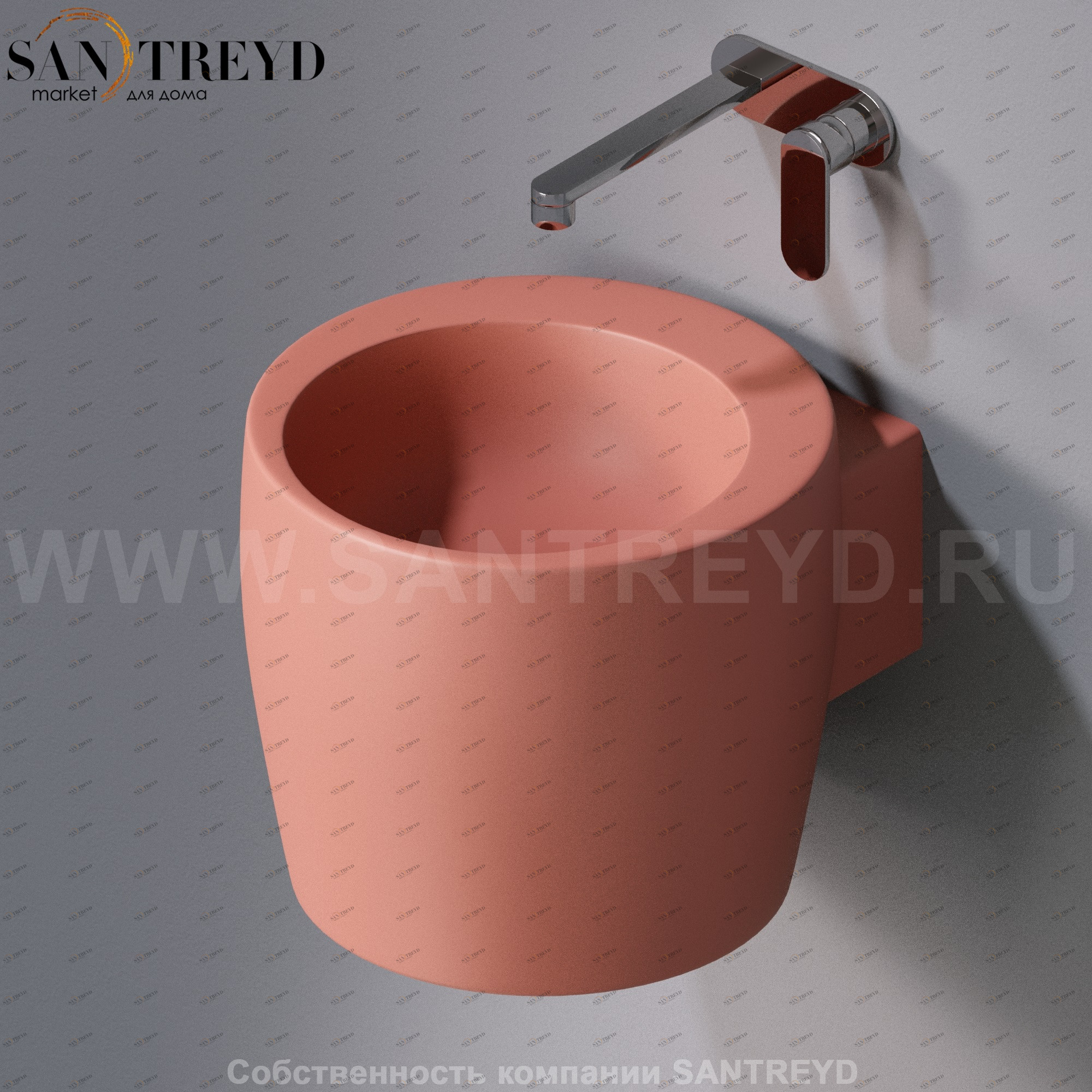 L102T0R0V1.142 Подвесная раковина настенная круглая A. e T. Italia SPOT AeT ITALIA TOTEM