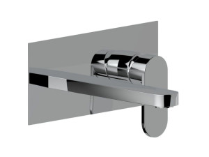 Смеситель для раковины с 2 отверстиями и пластиной