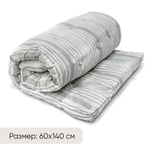 91164880 Матрас-топпер Doma ватный двусторонний 60x140 см тик, беспружинный, односпальный STLM-1372342