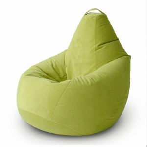 90662920 Мягкое кресло-мешок bbb_415 XXXXL Комфорт, большой велюр, салатовый STLM-0328138 MYPUFF