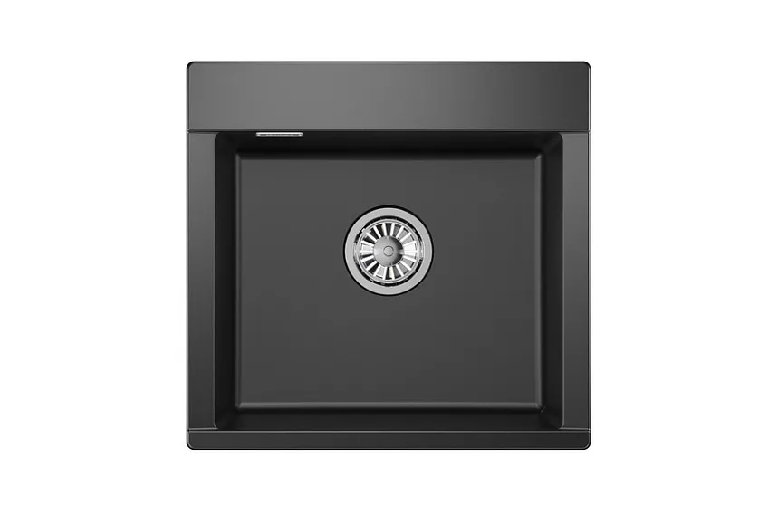 ES-5201, ШВАРЦ (чёрный металлик), кухонная мойка, кварц ESTETICA GRANULA 5201-ST168 - Вид №2