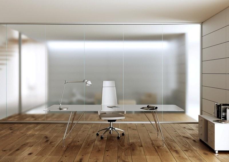 MASCAGNI Рабочий стол из нержавеющей стали и хрусталя Meeting sun-id-1500906 - Вид №1