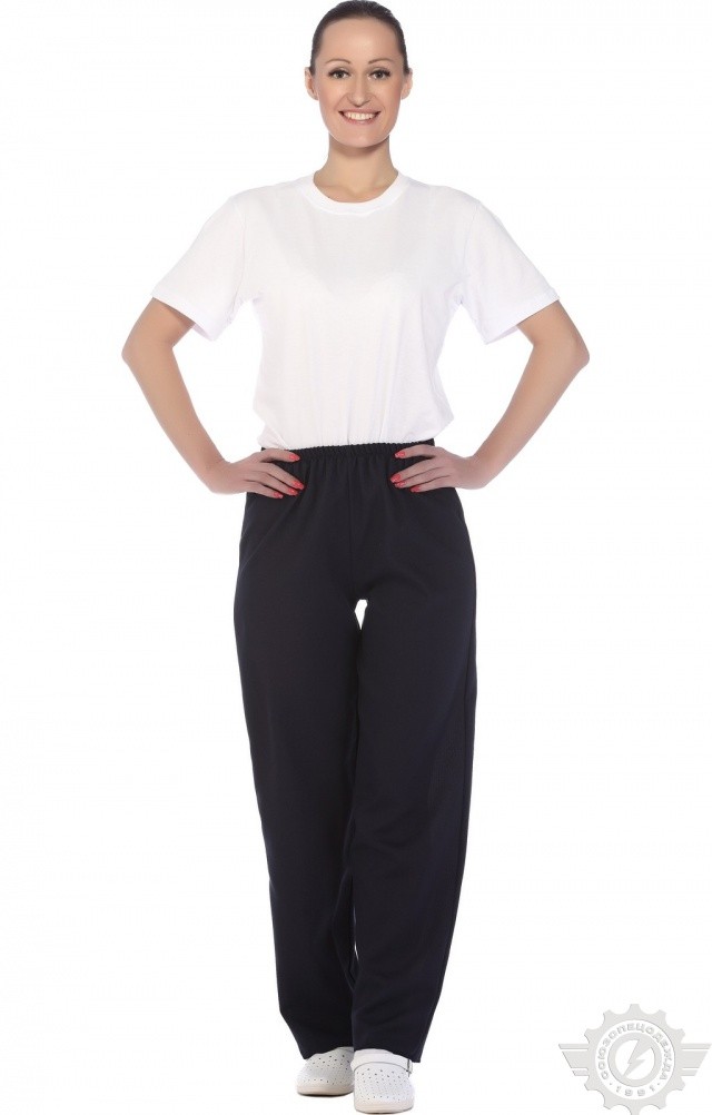 66069 Брюки ткань "Габардин" темно-синие  Медицинская одежда  размер 44-46 Спецодежда  - Вид №2