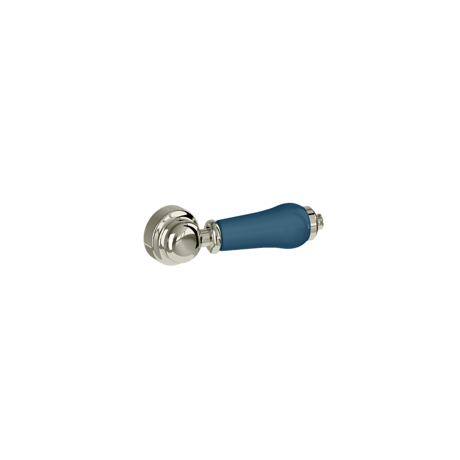 Burlington Bespoke Бачок скрытого монтажа на заказ с рычагом промывки из никеля с керамикой Alaska Blue F6CC NB 