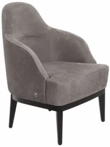 Paolo Castelli Кресло из нубука в современном стиле с подлокотниками и подголовником Venice
