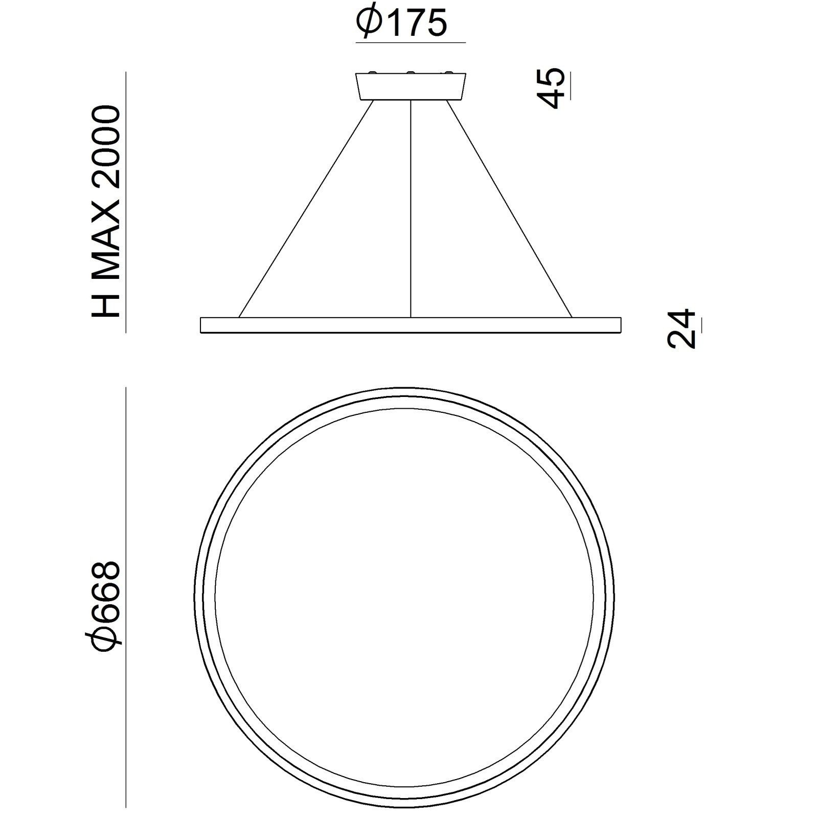 ПММА и металлический светодиодный подвесной светильник Stilnovo Hinomaru ARCH-00008224 - Вид №5
