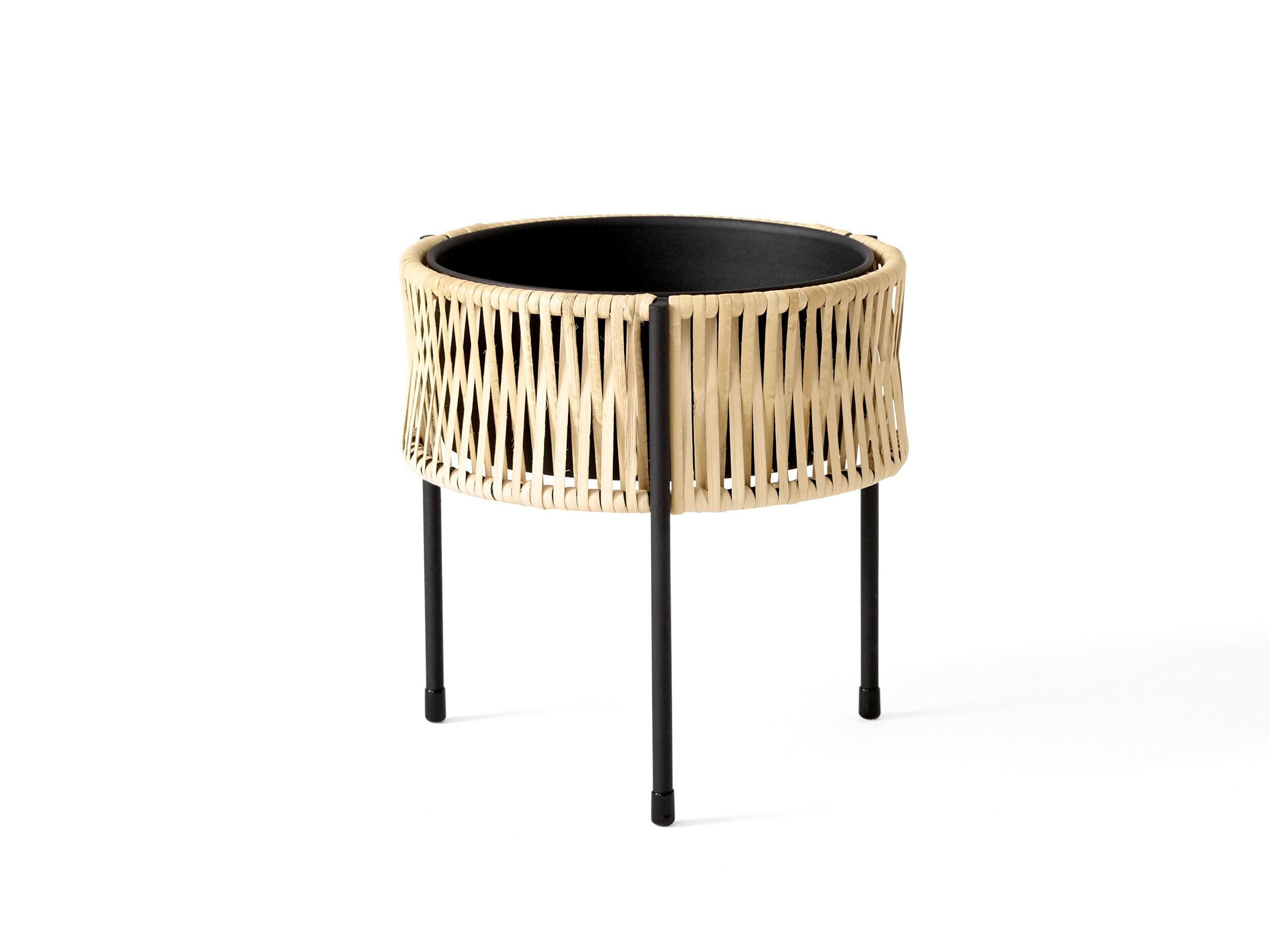 Стальная и ротанговая круглая подставка для горшков Audo Copenhagen Umanoff ARCH-00048975 - Вид №1