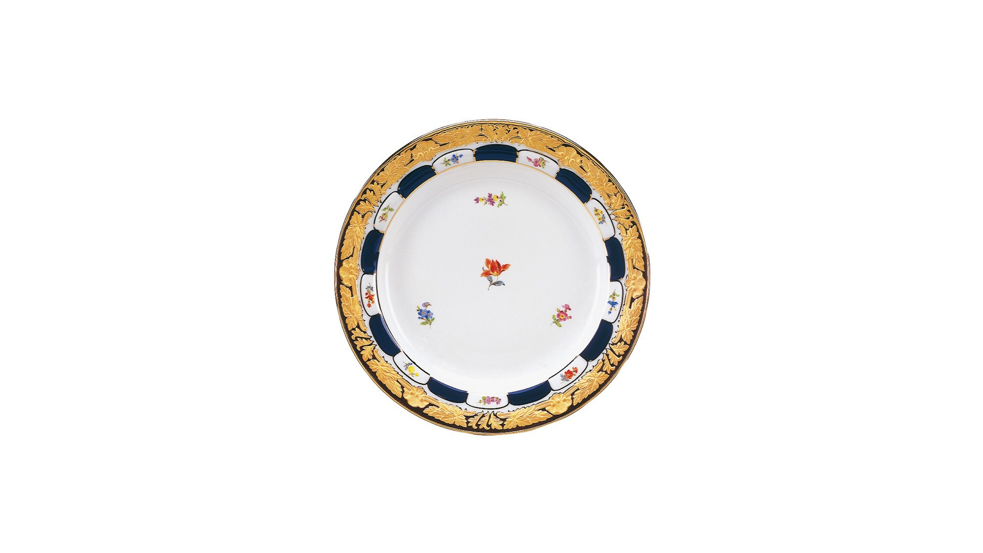 10676111 Meissen Сервиз чайный Meissen Форма - Икс на 4 персоны 16 предметов, (россыпь цветов, кобальт) Фарфор  - Вид №5