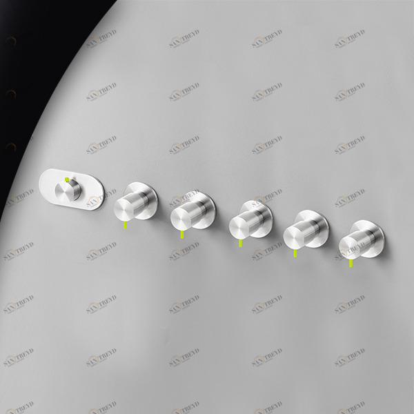 Термостат для душа глянцевая сталь с зеленой ручкой Toki Radomonte TKI58LCIL23