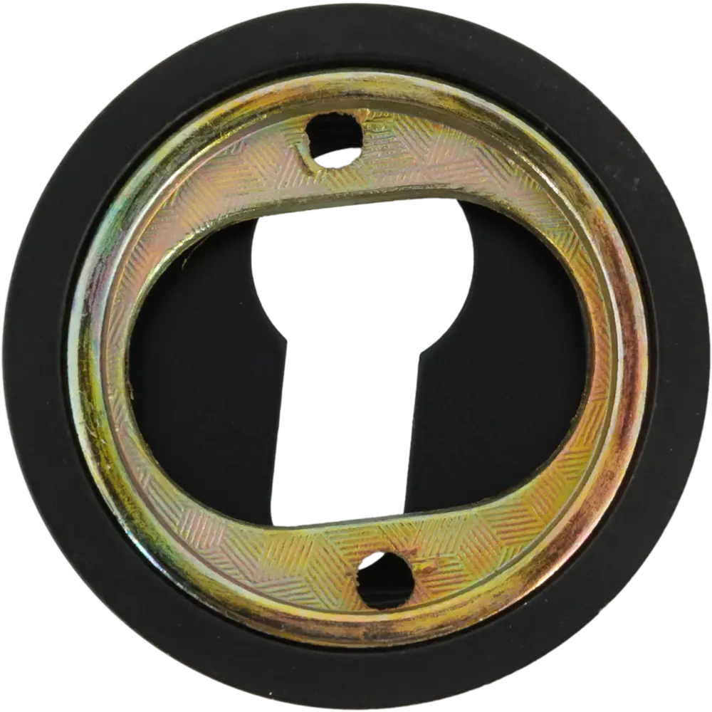 Накладки на цилиндр RENZ для межкомнатных дверей в стиле хром/черный 88293789 STLM-1405386 - Вид №2