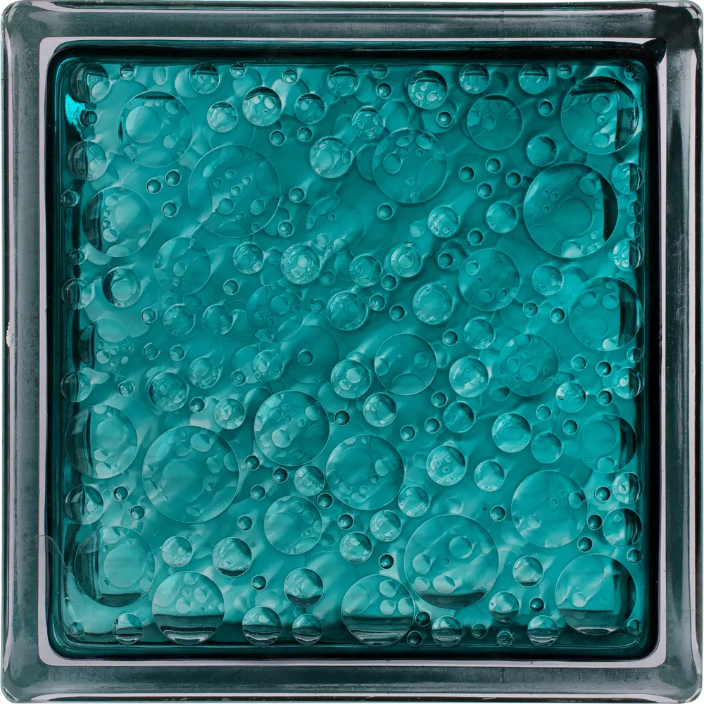 Стеклоблок Богема Савона цвет ярко-бирюзовый VITRABLOCK STLM-2133522 - Вид №2