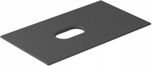 Полка керамическая с отверстием SX-DX (двусторонняя) 81x46 Черный  2051NEMT GALASSIA Tabulae