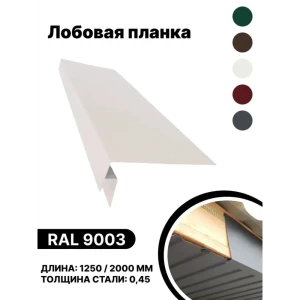 91936507 Лобовая планка B-group 2000x200мм RAL 9003 белый глянцевый 10шт STLM-1383361