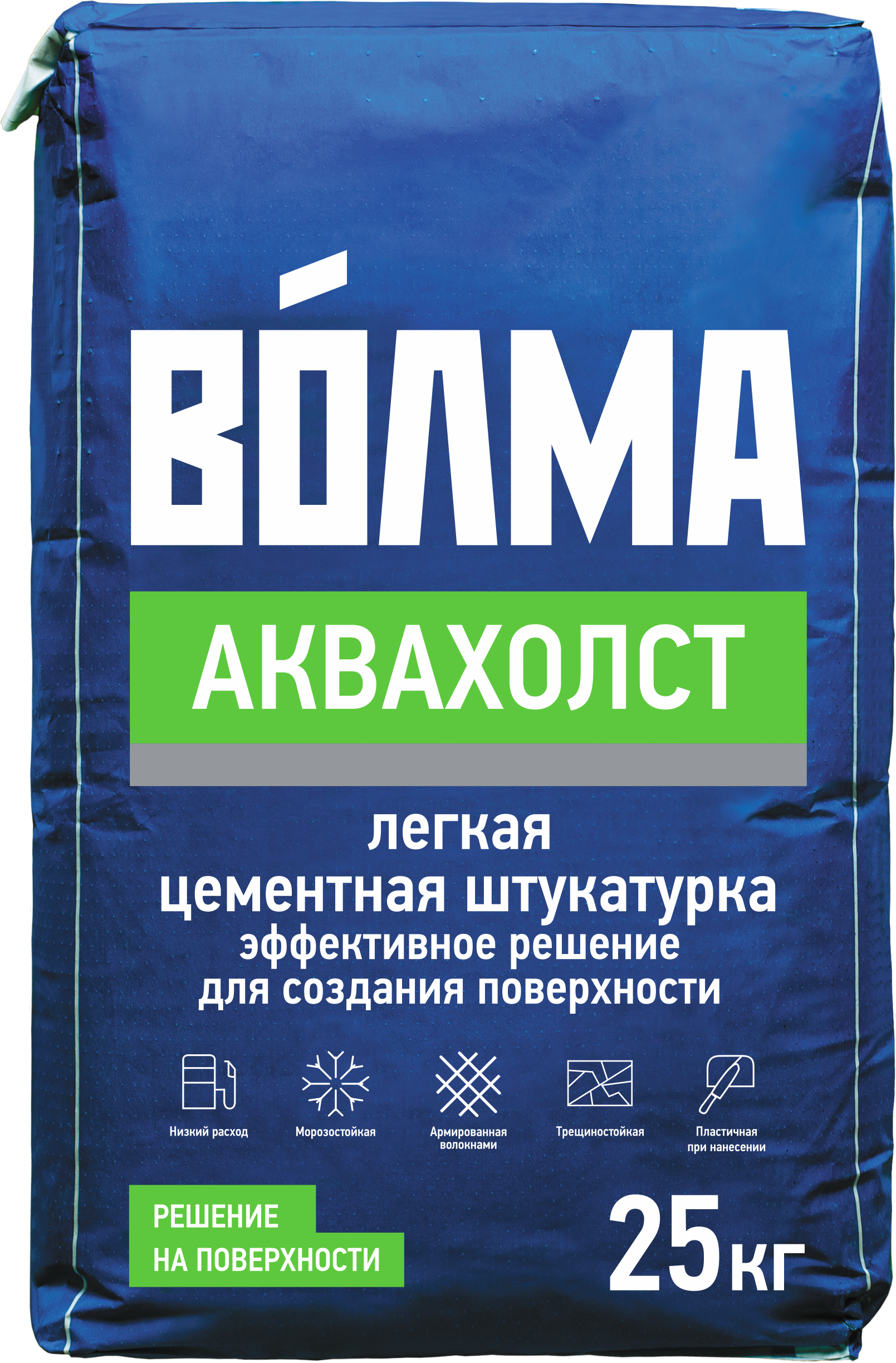 82798239 Штукатурка цементная Аквахолст 25 кг STLM-0036059 ВОЛМА