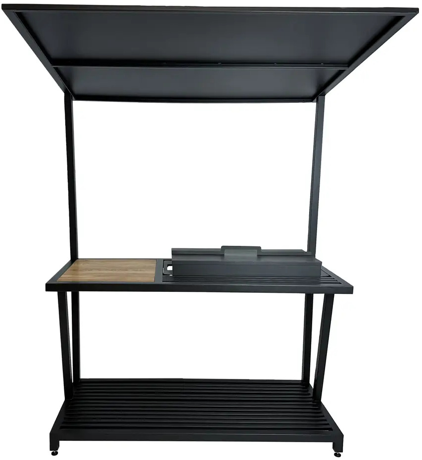 91468659 Мангал Woodlove Loft ML-K со столиком из дуба 145x500x190 см STLM-0956334
