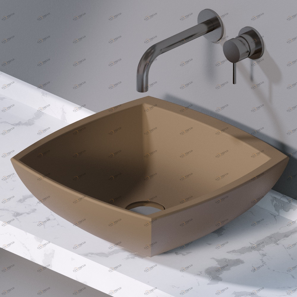 L246132 Накладная раковина на столешницу  квадратная A. e T. Italia SPOT AeT ITALIA