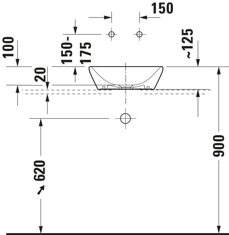 Керамическая квадратная столешница Duravit D-Neo ARCH-00032874 - Вид №5