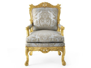 Тканевое кресло с подлокотниками