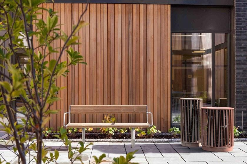 VESTRE Скамья из стали и дерева со спинкой April sun-id-1506518 - Вид №1