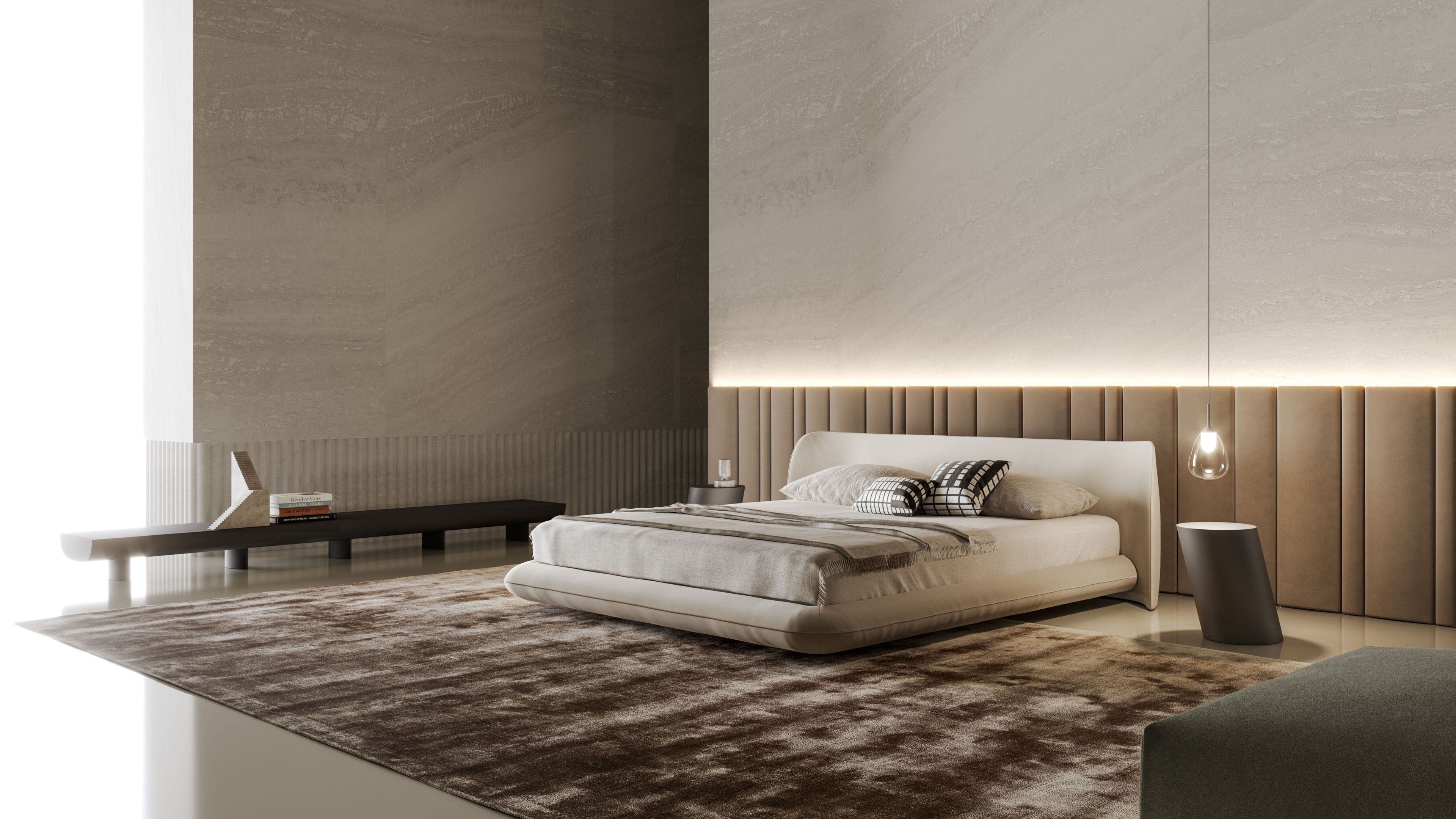 Двуспальная мягкая кровать BONALDO NUBO ARCH-00079230 - Вид №2