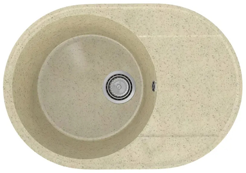 91347730 Врезная мойка Practik PR-610 61x47x17.50 см искусственный камень цвет слоновая кость STLM-0886683