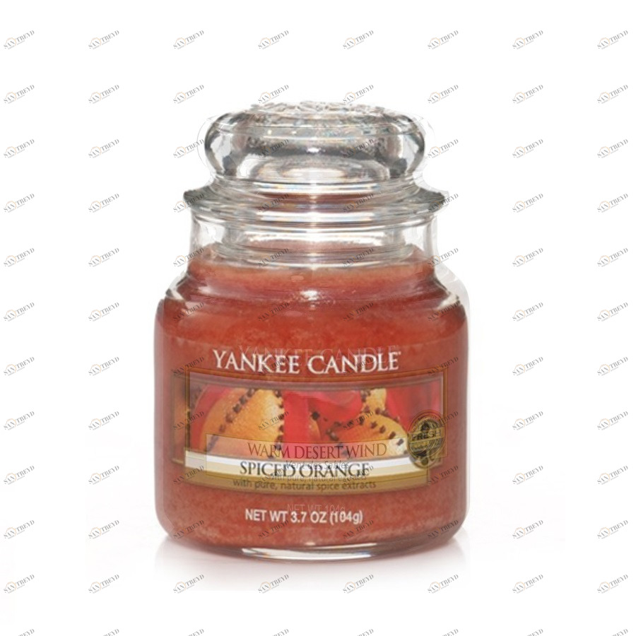 Свеча маленькая в стеклянной банке "Пряный апельсин" Spiced orange 104 гр 25-45 часов YANKEE CANDLE АПЕЛЬСИН 267926 Оранжевый 