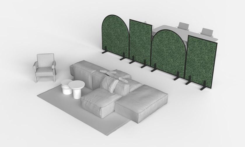 GREEN MOOD Звукопоглощающая офисная перегородка на колесах Design sun-id-1433653 - Вид №8