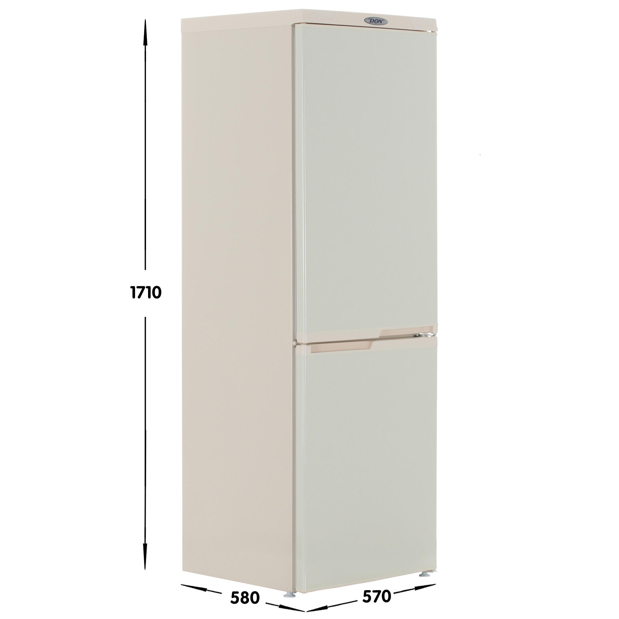 4721119 Холодильник с морозильником   DON R-290 BE бежевый STDN-0001056 - Вид №6