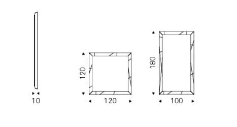 Квадратное зеркало с кожаной рамкой Cattelan italia TAXEDO ARCH-00102395 - Вид №3