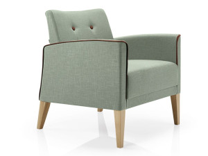 Тканевое кресло capitonné с подлокотниками