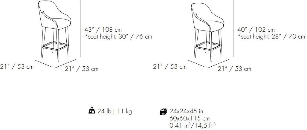 Mambo Unlimited Ideas Высокий табурет из ткани со спинкой Gia sun-id-1457847 - Вид №2