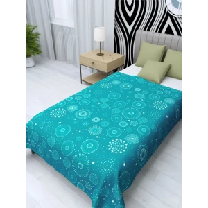 90295182 Плед Gustav House из флиса Кружки на бирюзовом 140x200 см STLM-1064381