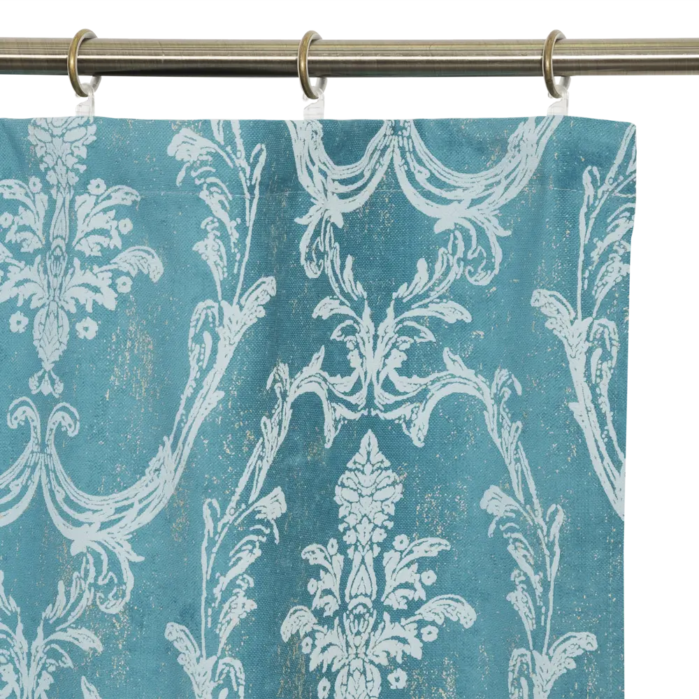 Штора на ленте «Вензель» 160x280 см цвет синий GARDEN STLM-2035552 - Вид №2