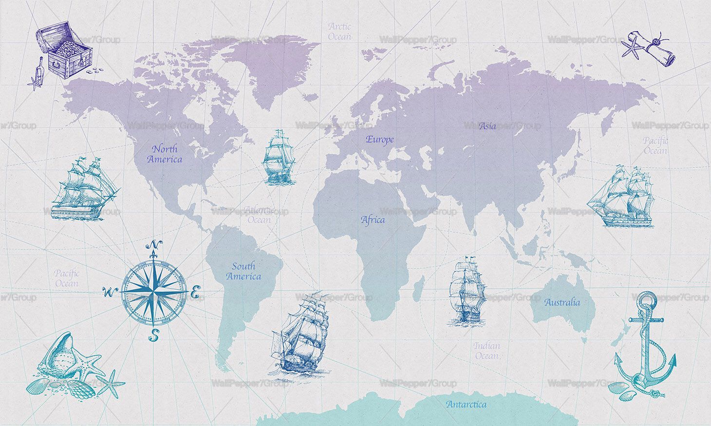 Дети обои ПВХ бесплатно, экологически чистые, моющиеся WallPepper коллекция 2023 ARCH-00080426 - Вид №1