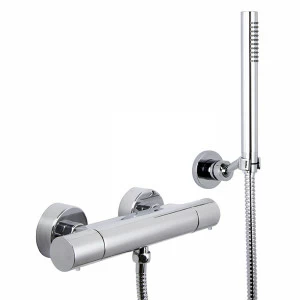 F4275 Термостатический смеситель внешнего монтажа с душевым комплектом С МЕТАЛЛИЧЕСКИЕ РУЧКИ FIMA CARLO FRATTINI Fimatherm