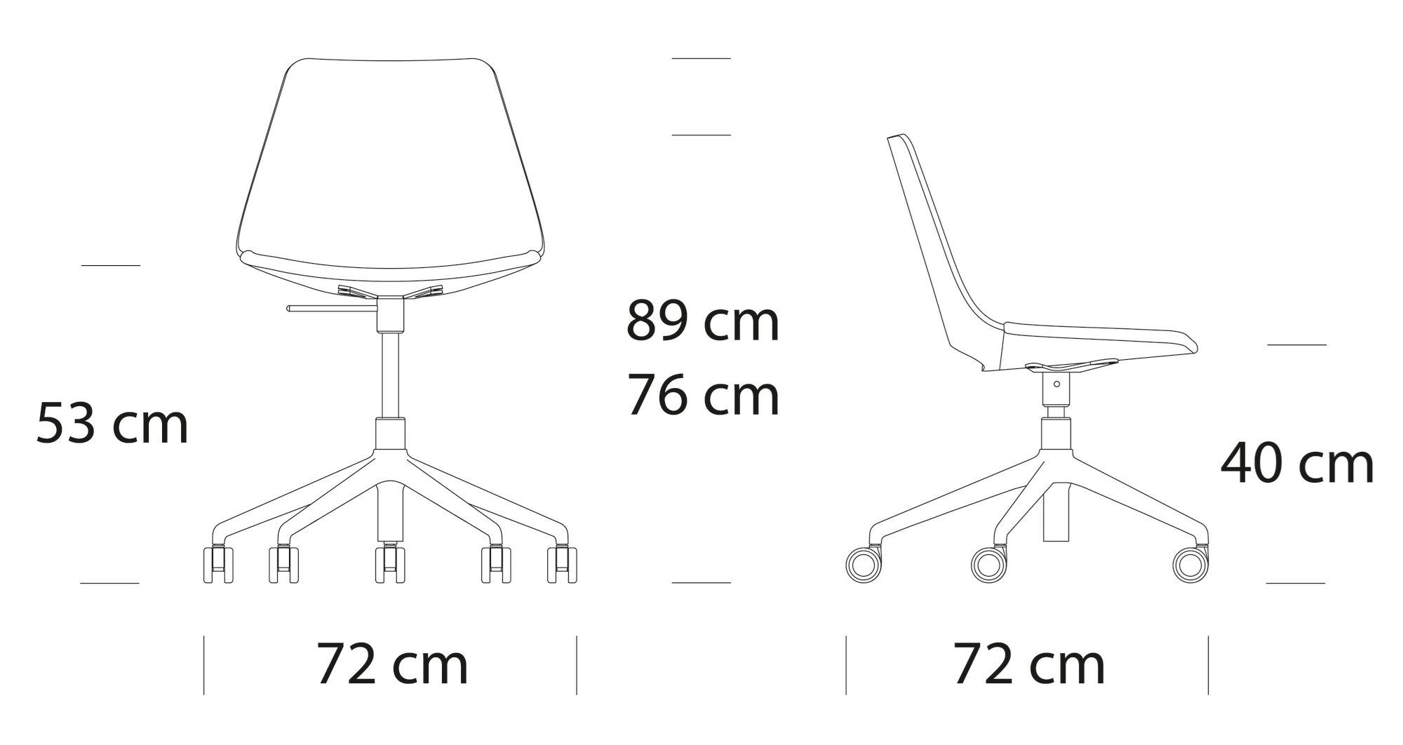5-спицевое многослойное вращающееся офисное кресло THONET S 661 ARCH-00149051 - Вид №2