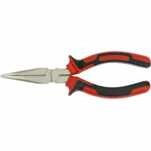 Длинногубцы изогнутые NICKEL 160 мм никелированные двухкомпонентные рукоятки MATRIX