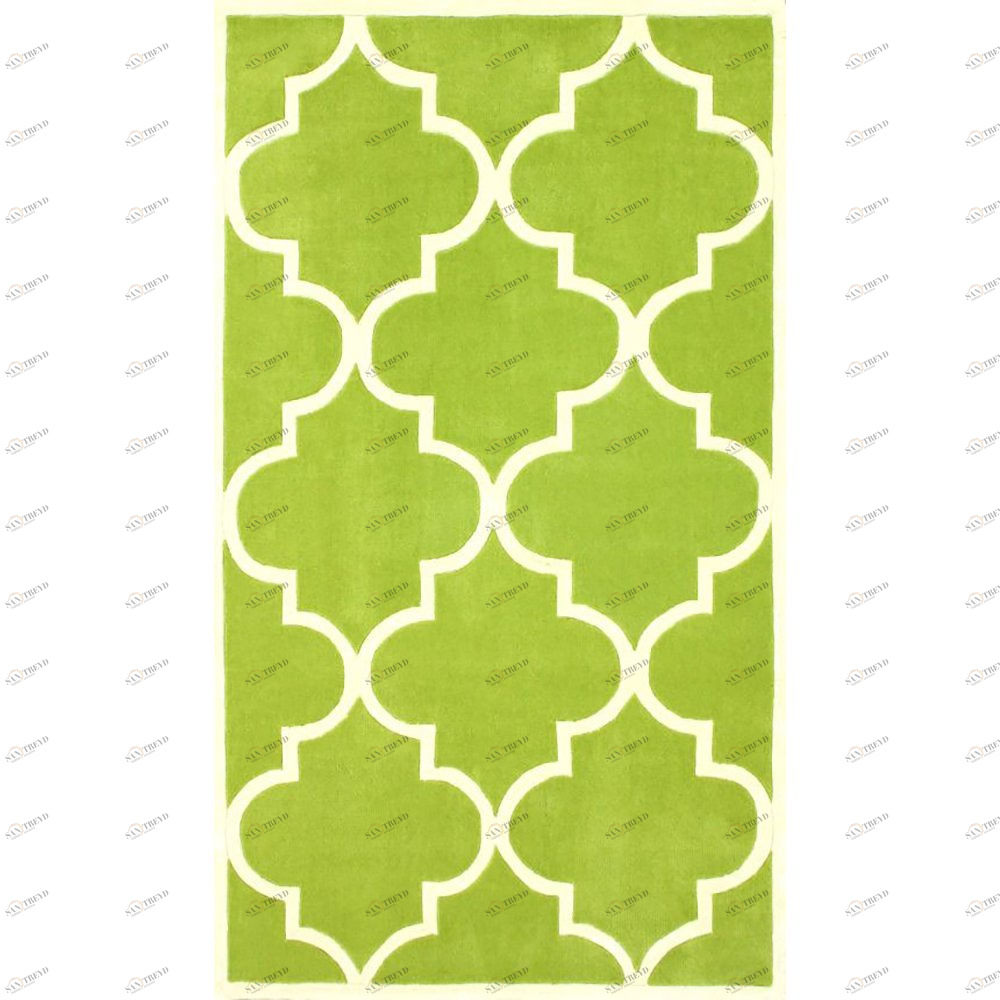 Ковер Trelli зеленый 120х180 DOLLY CAPRETS ДИЗАЙНЕРСКИЕ, ТРЕЛЬЯЖНЫЙ УЗОР 015128 Белый;зеленый 