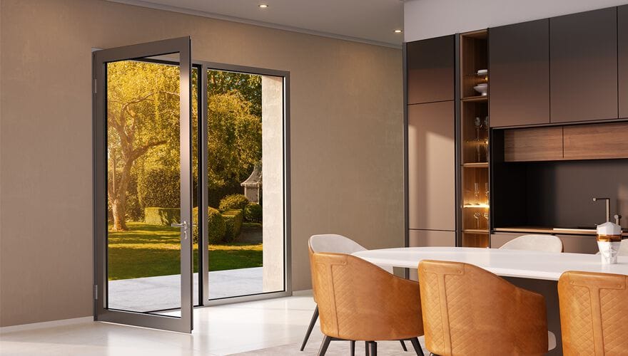 Алюминиевая и стеклянная дверь-окно с термической резкой Alumil Smartia systems ARCH-00091166 - Вид №2