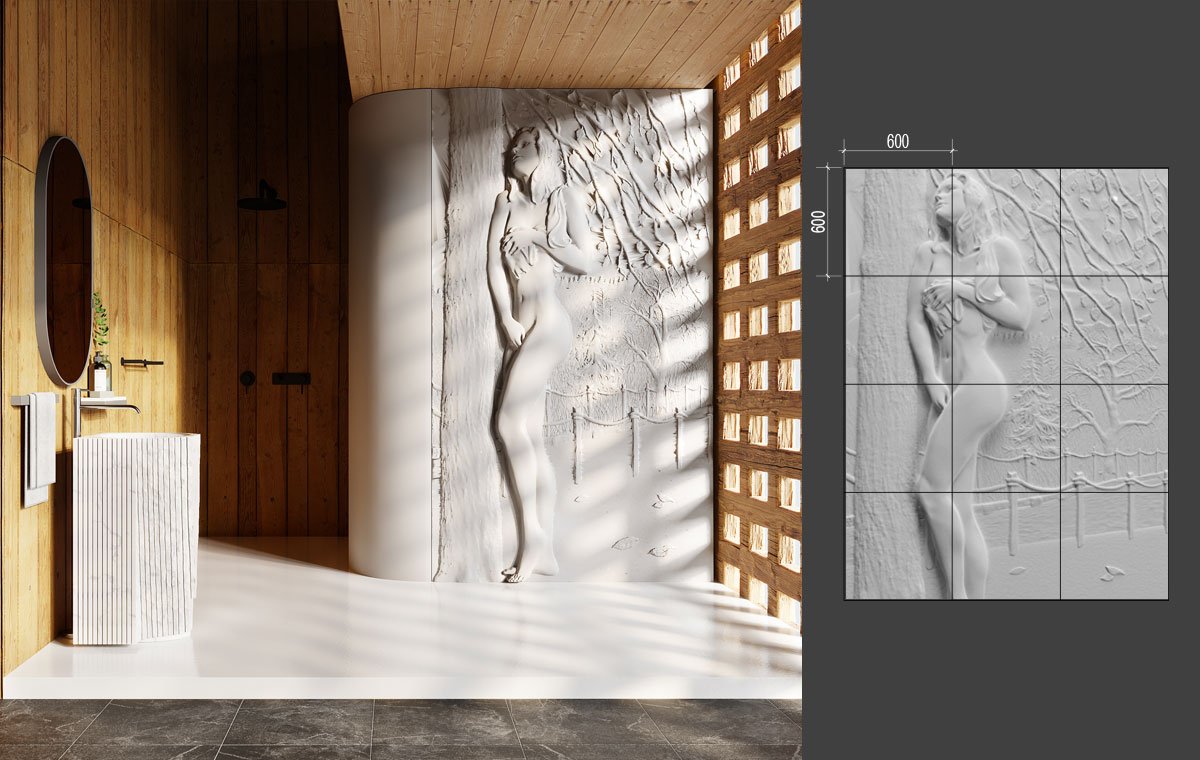 B-50 NAKED LAB.Space Барельеф B-50-1