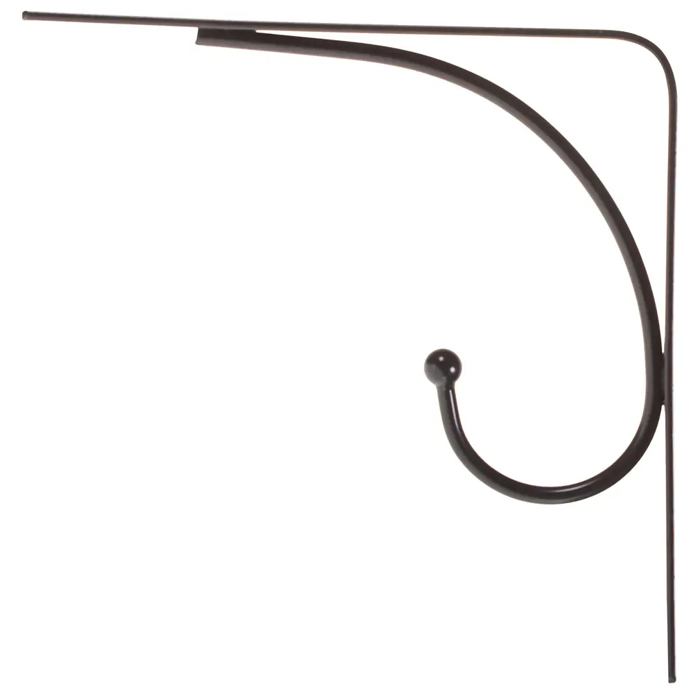 Кронштейн Сван 20х20 см нагрузка до 20 кг цвет чёрный LARVIJ STLM-2196405 - Вид №1