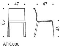 ICF Кожаное кресло с подлокотниками Stick chair sun-id-1471871 - Вид №3