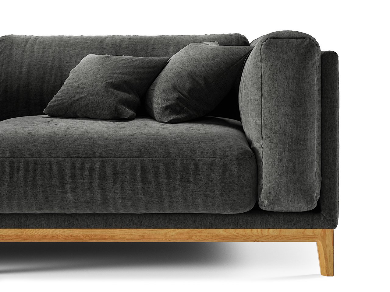 Диван Case прямой черный THE IDEA ДИЗАЙНЕРСКИЕ 210512 Серый  - Вид №3