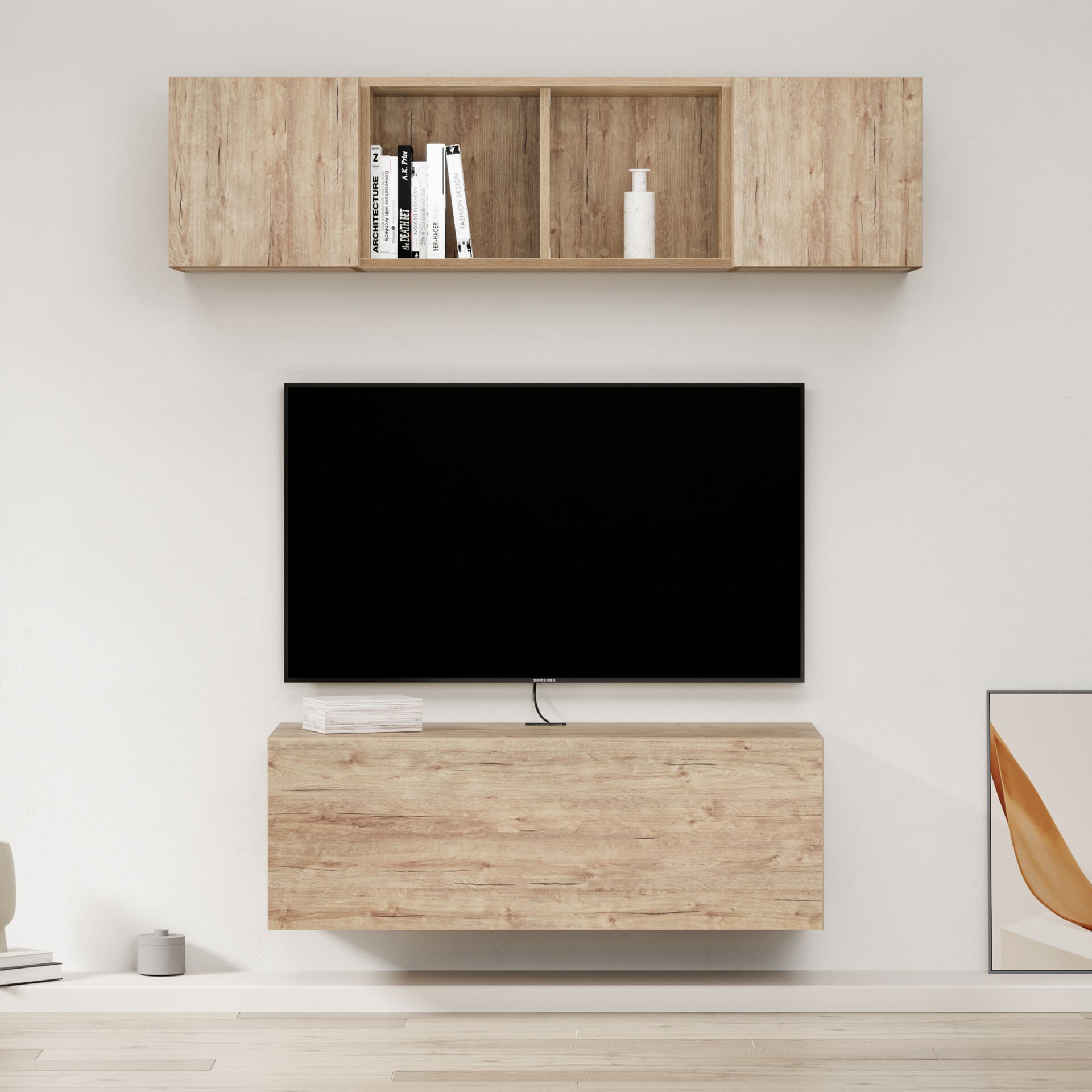 Модульная оборудованная стена установленная стеной в меламинированном Mobili Fiver Easy ARCH-00044646 - Вид №24