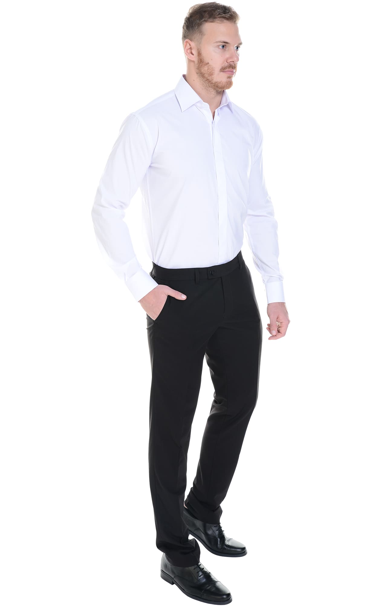 5030113 Рубашка мужская  white El-Risto  Корпоративная одежда  размер 46/182-188  - Вид №12