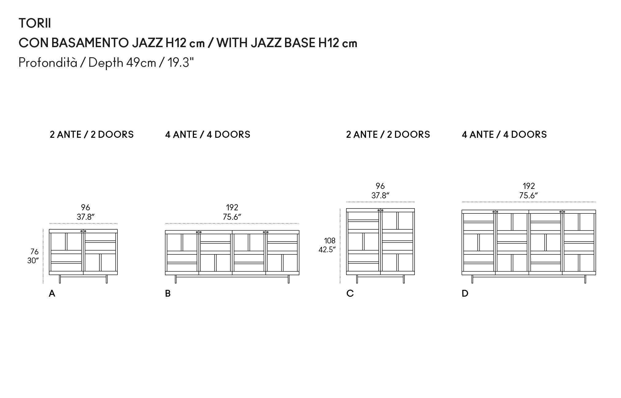 Wood and glass sideboard with integrated lighting Casamania & Horm Torii ARCH-00098110 - Вид №5