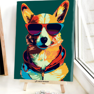 90718975 Картина по номерам Брутальный Корги 30х40 см STLM-0353320 RED PANDA