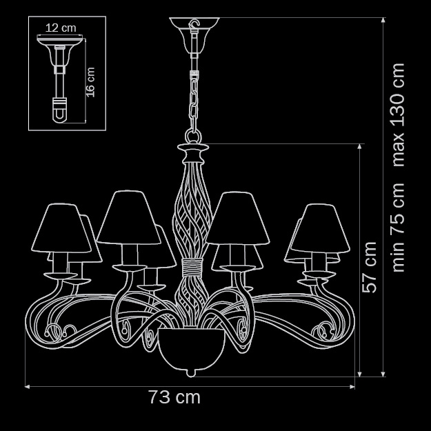 Подвесная люстра Lightstar Esedra 782080 LIGHTSTAR ДИЗАЙНЕРСКИЕ, ESEDRA 056076 Белый  - Вид №1