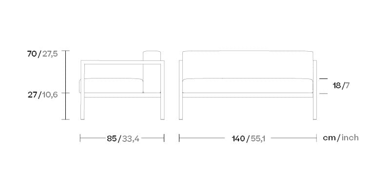 2-местный тканевый садовый диван Kettal пейзаж ARCH-00087394 - Вид №7